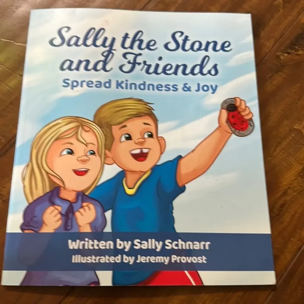 AUTOGRAPHED Sally the Stone and Friends: Spread Kindness and Joy Rock painting‎